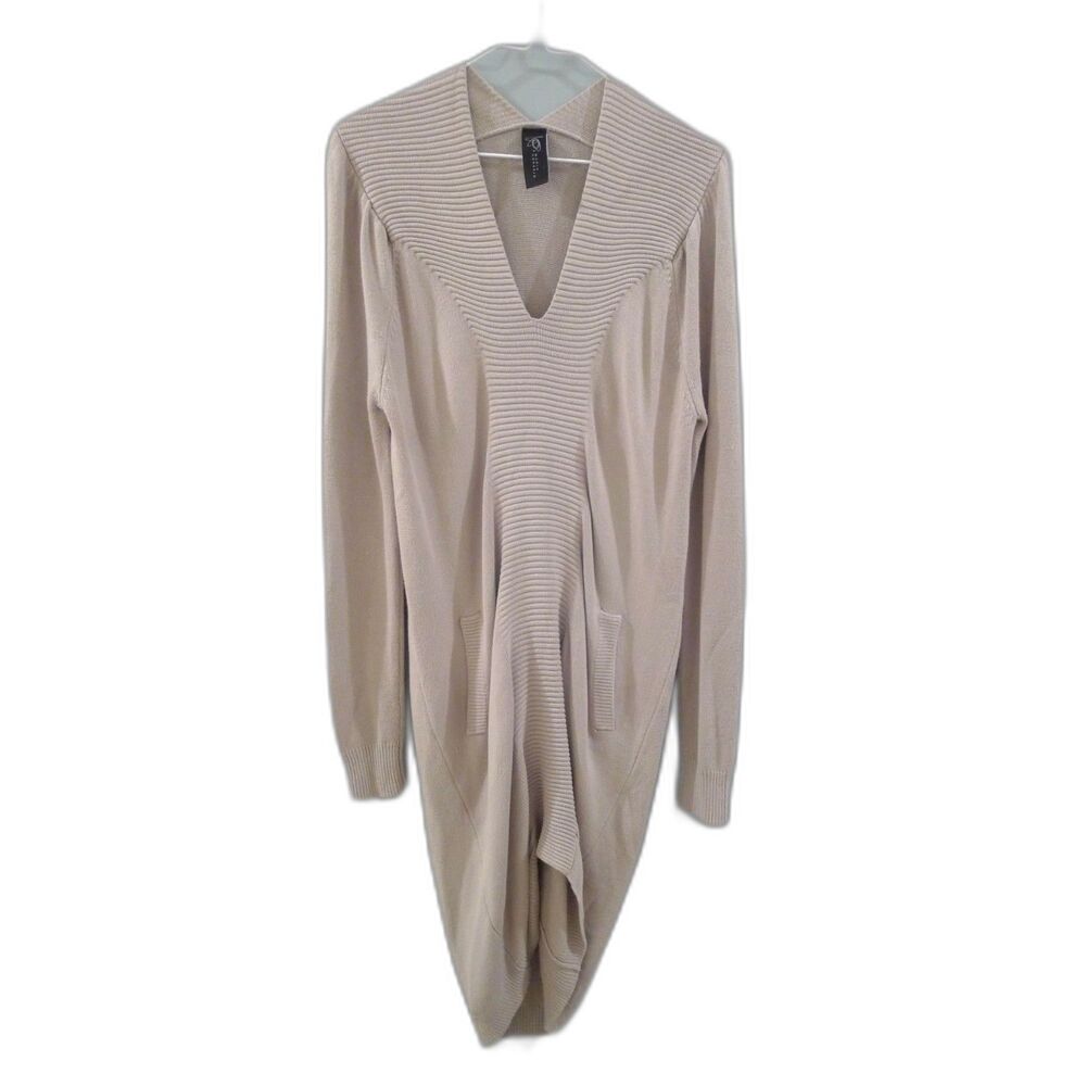 Zero + Maria Cornejo Long Sleeve Sweater Dress - Taupe S